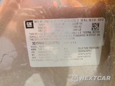 Zdjęcie 13 z 13 samochodu: 2012 CADILLAC SRX LUXURY COLLECTION VIN:3GYFNAE30CS587702 - miniatura