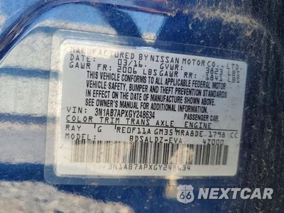 Zdjęcie 12 z 12 samochodu: 2016 NISSAN SENTRA SV VIN:3N1AB7APXGY248634 - miniatura
