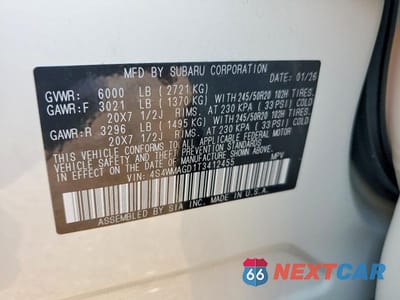 Zdjęcie 13 z 13 samochodu: 2026 SUBARU ASCENT LIMITED VIN:4S4WMAGD1T3412455 - miniatura