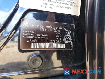 Zdjęcie 12 z 12 samochodu: 2011 BMW 550 XI VIN:WBAFU9C55BC278062 - miniatura