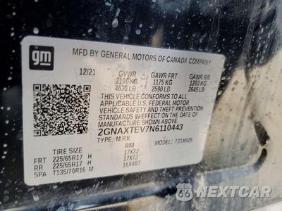 Zdjęcie 12 z 12 samochodu: 2022 CHEVROLET EQUINOX LT VIN:2GNAXTEV7N6110443 - miniatura