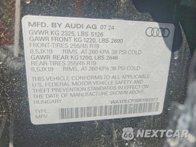 Zdjęcie 13 z 13 samochodu: 2024 AUDI Q3 PREMIUM S LINE 45 VIN:WA1DECF38R1192923 - miniatura