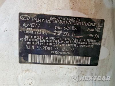 Zdjęcie 12 z 12 samochodu: 2018 HYUNDAI ELANTRA SEL VIN:5NPD84LF6JH216036 - miniatura