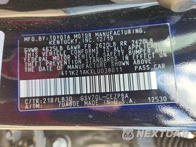 Zdjęcie 12 z 12 samochodu: 2020 TOYOTA CAMRY XSE V6 VIN:4T1KZ1AKXLU038011 - miniatura