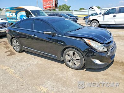 Czwarte zdjęcie samochodu z boku: 2015 HYUNDAI SONATA HYBRID LIMITED VIN:KMHEC4A46FA129137 - miniatura