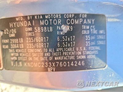 Zdjęcie 12 z 12 samochodu: 2007 HYUNDAI ENTOURAGE GLS VIN:KNDMC233X76014246 - miniatura