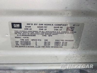 Zdjęcie 13 z 13 samochodu: 2017 BUICK ENCORE PREFERRED II VIN:KL4CJBSB0HB250305 - miniatura