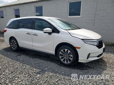 Czwarte zdjęcie samochodu z boku: 2023 HONDA ODYSSEY EXL VIN:5FNRL6H66PB073475 - miniatura