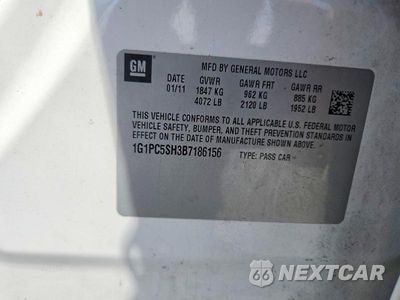 Zdjęcie 12 z 12 samochodu: 2011 CHEVROLET CRUZE LS VIN:1G1PC5SH3B7186156 - miniatura