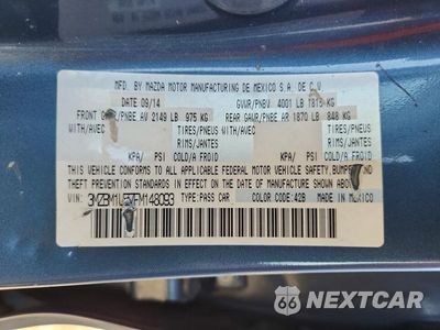 Zdjęcie 12 z 12 samochodu: 2015 MAZDA 3 SPORT VIN:3MZBM1U77FM148093 - miniatura