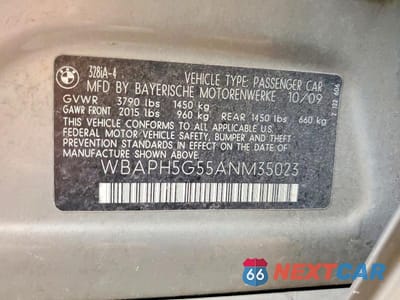 Zdjęcie 12 z 12 samochodu: 2010 BMW 328 I SULEV VIN:WBAPH5G55ANM35023 - miniatura