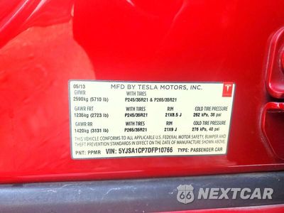 Zdjęcie 12 z 12 samochodu: 2013 TESLA MODEL S VIN:5YJSA1CP7DFP10766 - miniatura