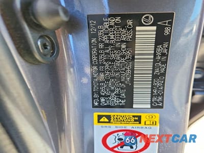 Zdjęcie 12 z 12 samochodu: 2013 LEXUS CT 200 VIN:JTHKD5BH5D2135951 - miniatura