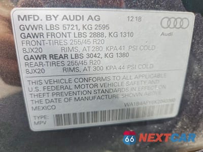 Zdjęcie 13 z 13 samochodu: 2019 AUDI SQ5 PREMIUM PLUS VIN:WA1B4AFY6K2040360 - miniatura