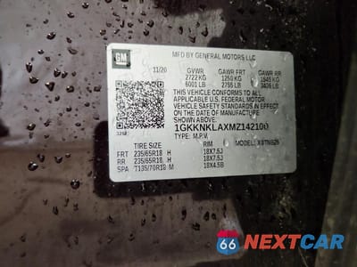 Zdjęcie 12 z 12 samochodu: 2021 GMC ACADIA SLE VIN:1GKKNKLAXMZ142100 - miniatura