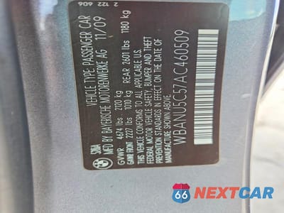 Zdjęcie 12 z 12 samochodu: 2010 BMW 528 I VIN:WBANU5C57AC460509 - miniatura
