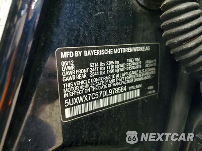 Zdjęcie 13 z 13 samochodu: 2013 BMW X3 XDRIVE35I VIN:5UXWX7C57DL978584 - miniatura