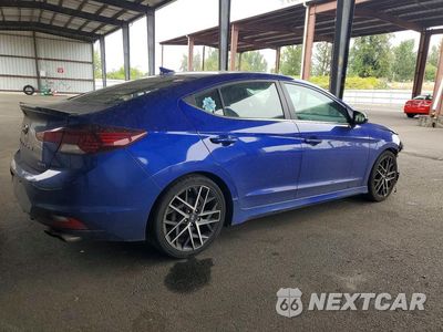 Trzecie zdjęcie samochodu z tyłu: 2020 HYUNDAI ELANTRA SPORT VIN:KMHD04LB6LU944514 - miniatura