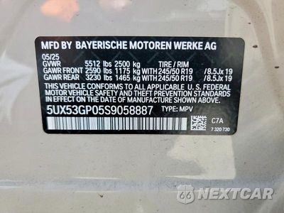 Zdjęcie 14 z 14 samochodu: 2025 BMW X3 30 XDRIVE VIN:5UX53GP05S9058887 - miniatura