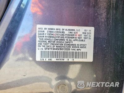 Zdjęcie 14 z 14 samochodu: 2014 HONDA PILOT EX VIN:5FNYF3H45EB013328 - miniatura