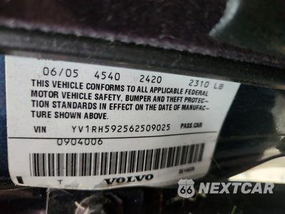Zdjęcie 13 z 13 samochodu: 2006 VOLVO S60 2.5T VIN:YV1RH592562509025 - miniatura