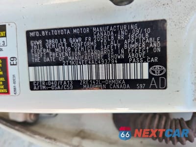Zdjęcie 12 z 12 samochodu: 2010 TOYOTA MATRIX BASE VIN:2T1KU4EE4AC493794 - miniatura