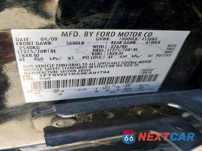 Zdjęcie 12 z 12 samochodu: 2009 FORD F250 SUPER DUTY VIN:1FTSW21RX9EA91794 - miniatura