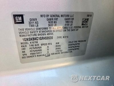 Zdjęcie 13 z 13 samochodu: 2016 CHEVROLET TAHOE VIN:1GNSKBKC1GR458939 - miniatura