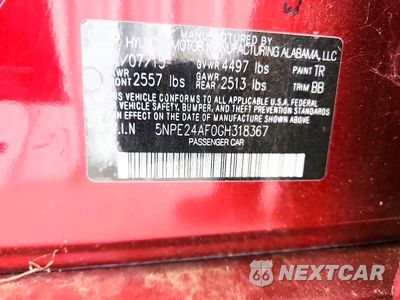 Zdjęcie 12 z 12 samochodu: 2016 HYUNDAI SONATA SE VIN:5NPE24AF0GH318367 - miniatura