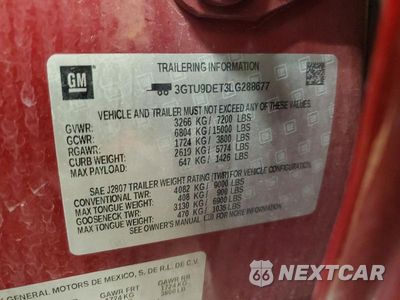 Zdjęcie 13 z 13 samochodu: 2020 GMC SIERRA K1500 SLT VIN:3GTU9DET3LG288677 - miniatura