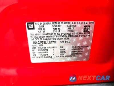 Zdjęcie 13 z 13 samochodu: 2018 CHEVROLET TRAX 1LT VIN:3GNCJPSB8JL282238 - miniatura