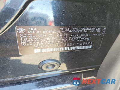 Zdjęcie 12 z 12 samochodu: 2011 BMW 750 LI VIN:WBAKB8C55BCY65473 - miniatura