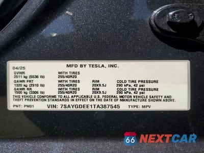 Zdjęcie 14 z 14 samochodu: 2026 TESLA MODEL Y VIN:7SAYGDEE1TA387545 - miniatura