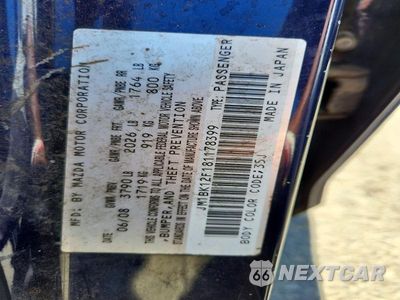 Zdjęcie 12 z 12 samochodu: 2008 MAZDA 3 I VIN:JM1BK12F181178399 - miniatura