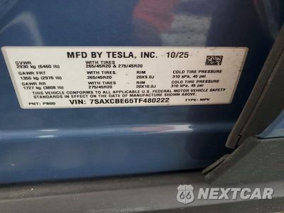 Zdjęcie 12 z 12 samochodu: 2026 TESLA MODEL X VIN:7SAXCBE65TF480222 - miniatura