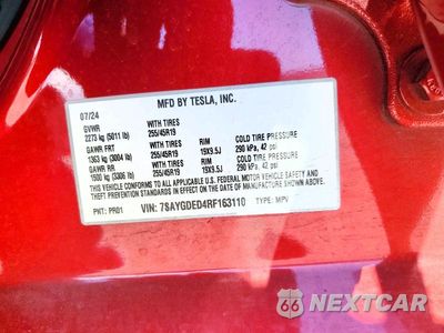 Zdjęcie 13 z 13 samochodu: 2024 TESLA MODEL Y VIN:7SAYGDED4RF163110 - miniatura