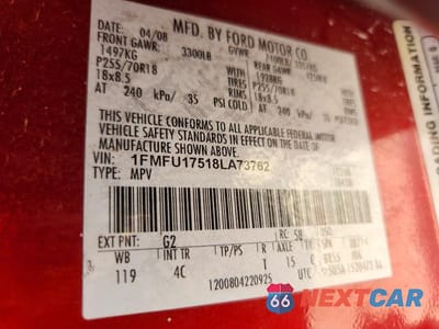 Zdjęcie 13 z 13 samochodu: 2008 FORD EXPEDITION EDDIE BAUER VIN:1FMFU17518LA73762 - miniatura