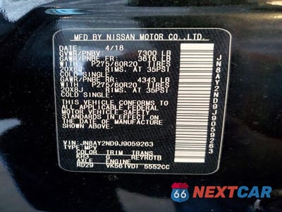 Zdjęcie 14 z 14 samochodu: 2018 NISSAN ARMADA SL VIN:JN8AY2ND9J9059263 - miniatura