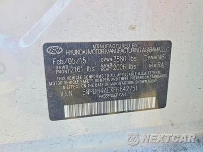 Zdjęcie 12 z 12 samochodu: 2015 HYUNDAI ELANTRA SE VIN:5NPDH4AEXFH642751 - miniatura