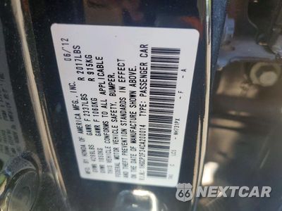 Zdjęcie 12 z 12 samochodu: 2012 HONDA ACCORD LX VIN:1HGCP2F34CA200014 - miniatura