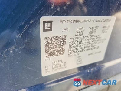 Zdjęcie 13 z 13 samochodu: 2021 CHEVROLET EQUINOX LT VIN:2GNAXKEV1M6134648 - miniatura