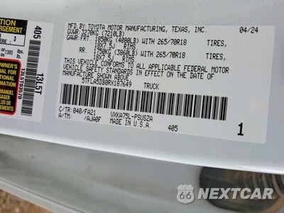 Zdjęcie 12 z 12 samochodu: 2024 TOYOTA TUNDRA SR5 VIN:5TFLA5DB0RX187649 - miniatura