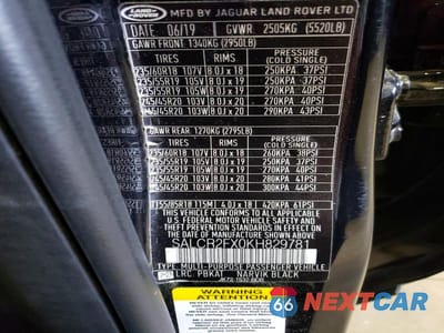 Zdjęcie 13 z 13 samochodu: 2019 LAND ROVER DISCOVERY SPORT HSE VIN:SALCR2FX0KH829781 - miniatura