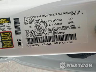 Zdjęcie 12 z 12 samochodu: 2026 TOYOTA TACOMA TRD SPORT VIN:3TMLB5FNXTM068945 - miniatura