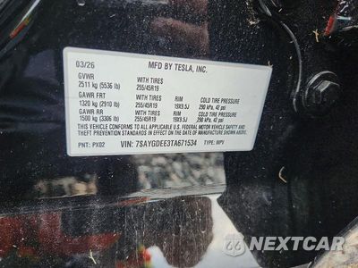 Zdjęcie 12 z 12 samochodu: 2026 TESLA MODEL Y VIN:7SAYGDEE3TA671534 - miniatura