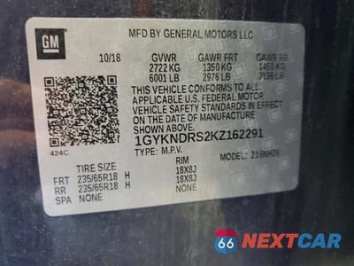 Zdjęcie 14 z 14 samochodu: 2019 CADILLAC XT5 LUXURY VIN:1GYKNDRS2KZ162291 - miniatura