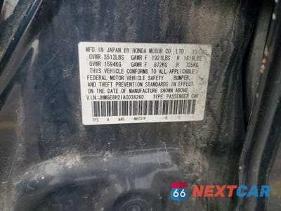 Zdjęcie 13 z 13 samochodu: 2010 HONDA FIT VIN:JHMGE8H21AC038260 - miniatura