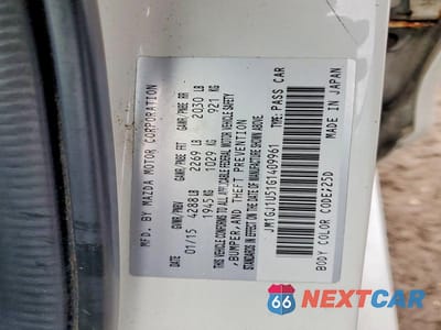 Zdjęcie 12 z 12 samochodu: 2016 MAZDA 6 SPORT VIN:JM1GJ1U51G1409961 - miniatura