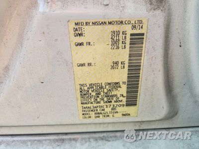 Zdjęcie 12 z 12 samochodu: 2015 NISSAN ALTIMA 2.5 S VIN:1N4AL3AP3FC173209 - miniatura