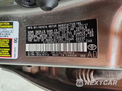 Zdjęcie 12 z 12 samochodu: 2018 TOYOTA COROLLA LE VIN:2T1BURHE6JC036445 - miniatura